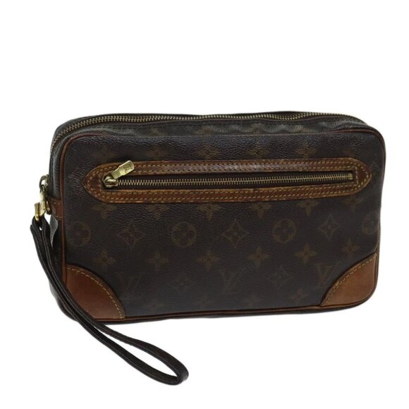 LOUIS VUITTON Monogram Marly Dragonne GM Clutch Bag M51825 LV Auth 70473 - Picture 1 of 14
